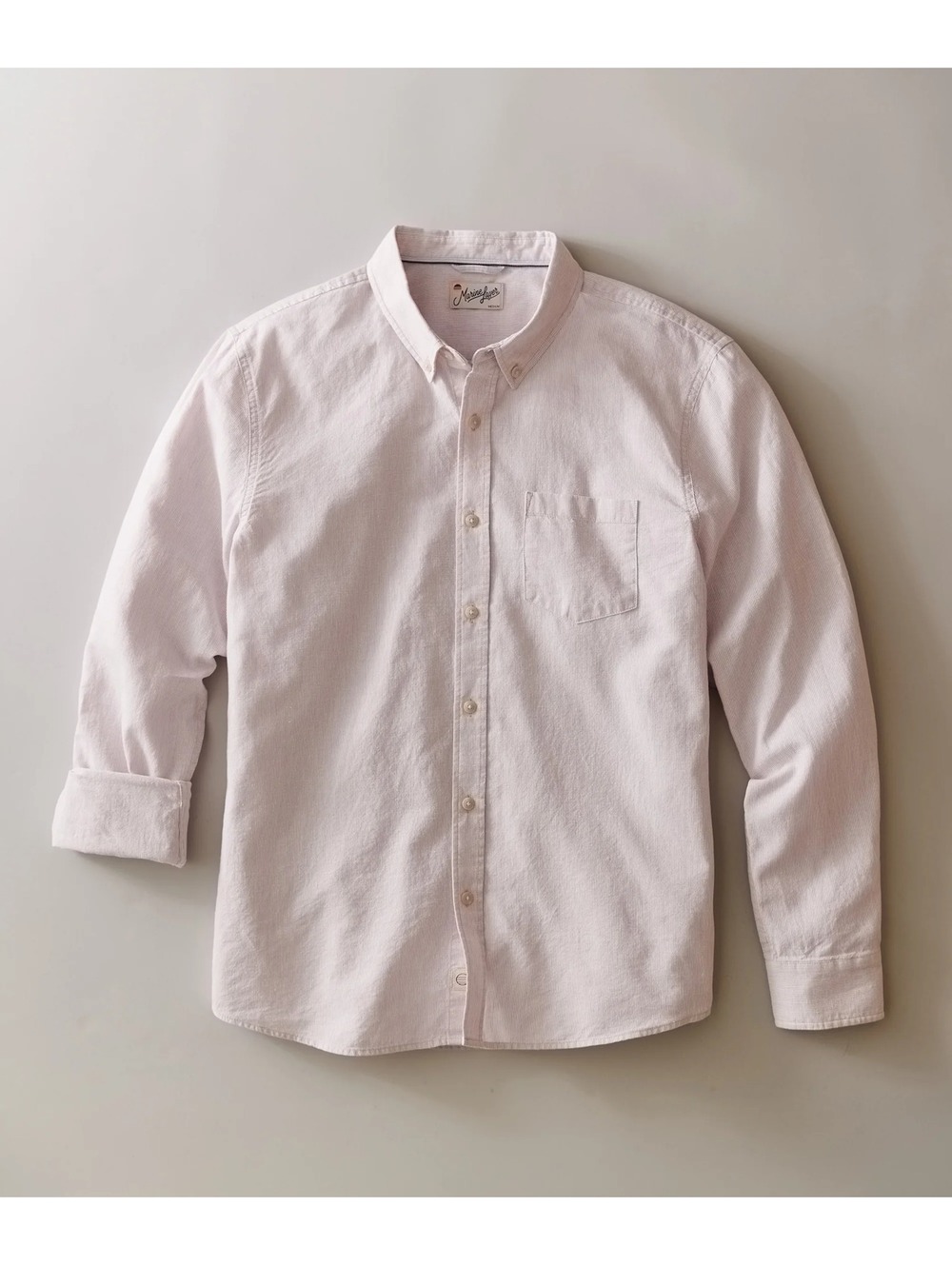 Marine Layer Size L Better-Than-Linen Long Sleeve Shirt Lavender Mist (NWT)